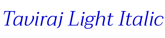 Taviraj Light Italic font